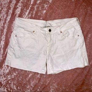 White Jean Shorts